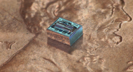 Hajimiri Lensless chip on penny CROP1600