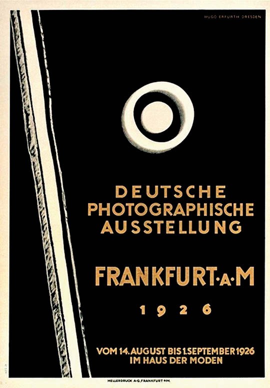 Annuncio della Deutsche Photographische Ausstellung, di Frantfurt, anno 1926.