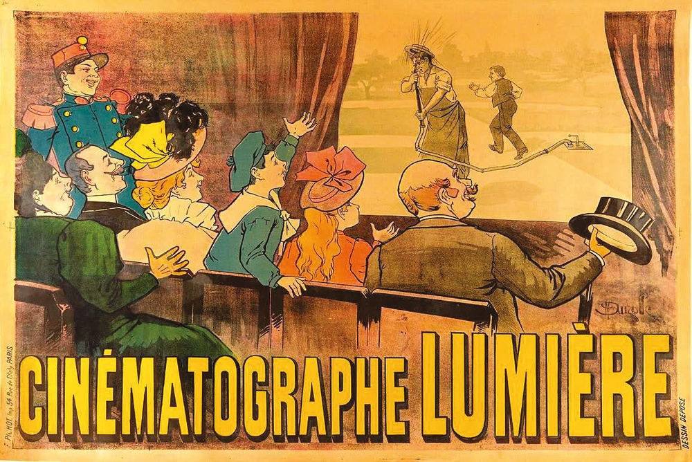 Prima locandina pubblicitaria del Cinematographe Lumiére (1896)