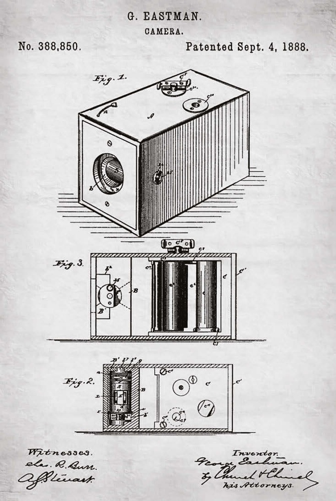 Brevetto della fotocamera “The Kodak” (1888)