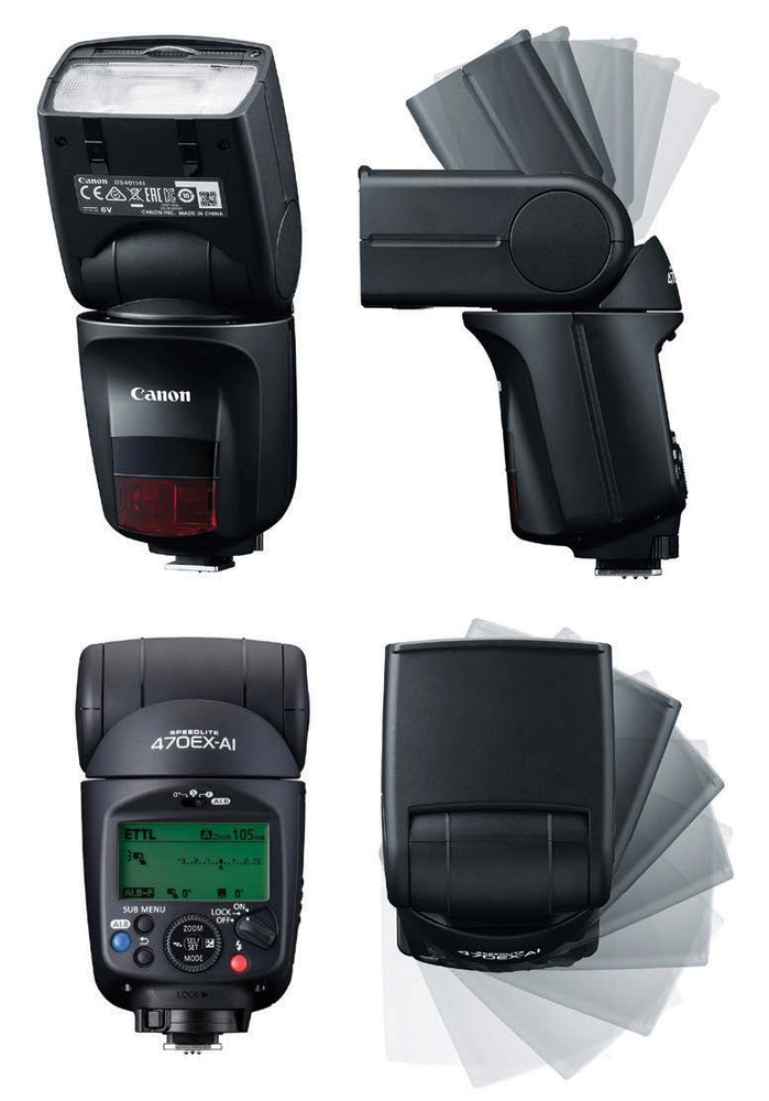 Il flash Canon Speedlite 470EX-AI dispone di parabola motorizzata