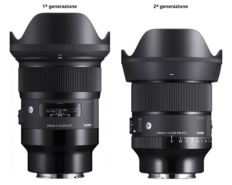 confronto Sigma 24mm f/1.4 DG HSM Art del 2019 e Sigma 24mm f/1.4 DG DN Art del 2022 