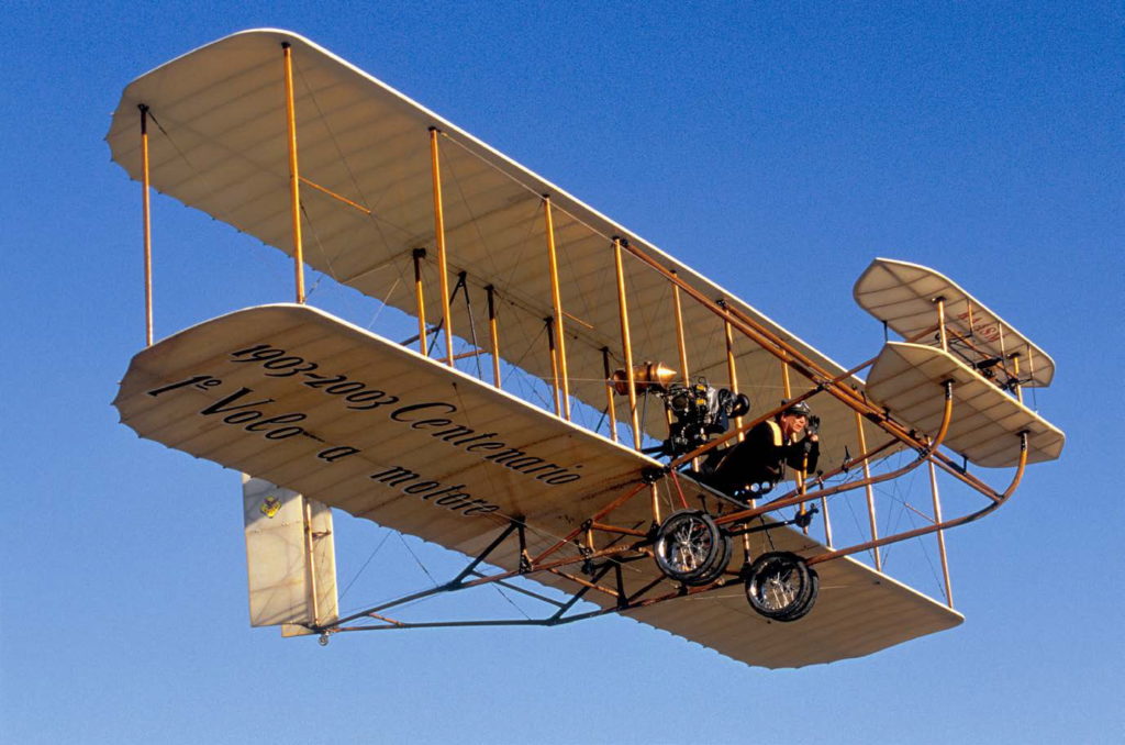 Giancarlo Zanardo in volo sul Flyer.