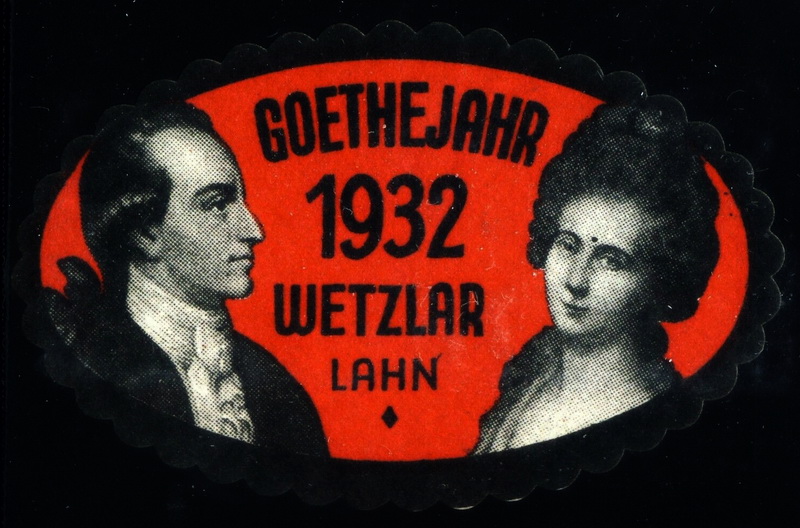Wetzlar 1932: etichetta celebrativa stampata in occasione del Goethejahr