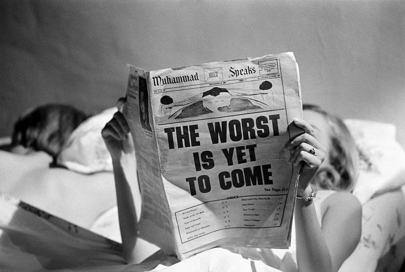 The Worst Is Yet To Come, New York, c. 1968. © Steve Schapiro, courtesy of FaheyKlein Gallery, Los Angeles.