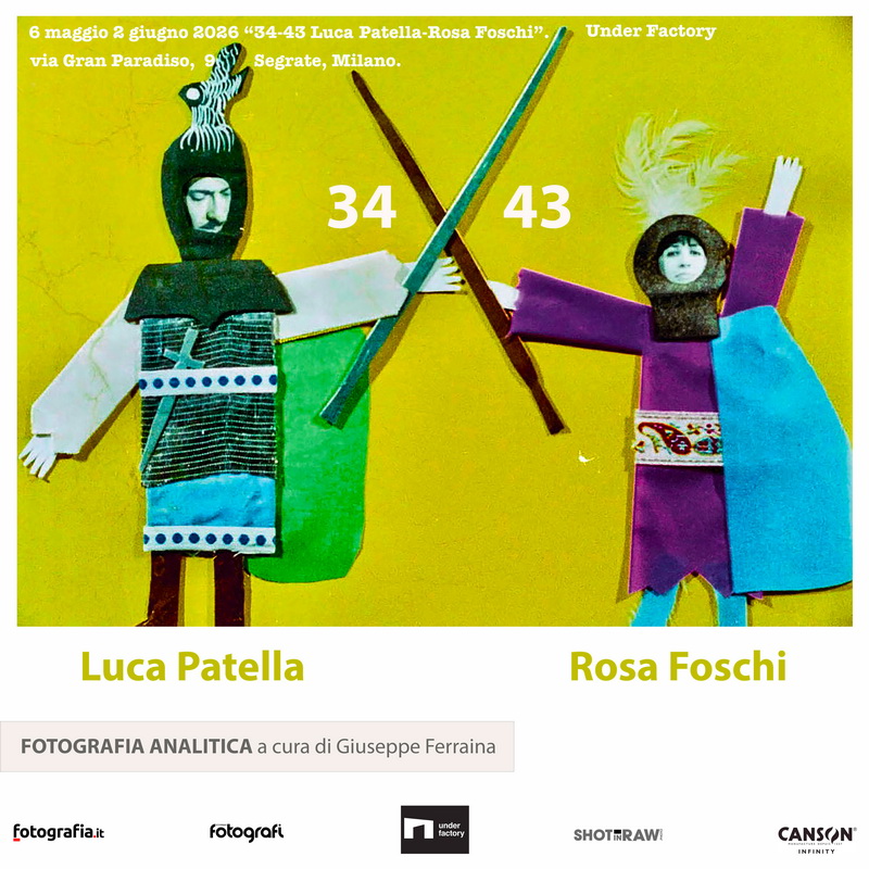 La locandina della mostra di Luca Patella e Rosa Foschi