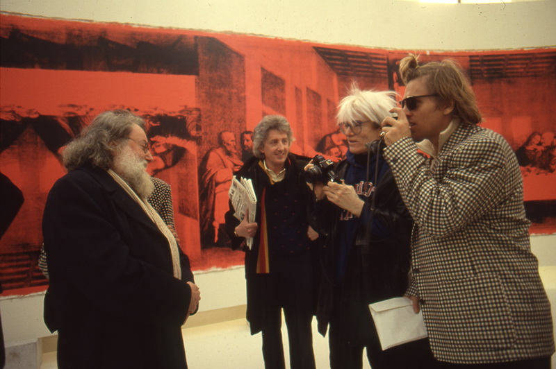 Andy Warhol - Pierre Restany - Ultima cena - Palazzo delle Stelline - Milano 1987 © Archivio Garghetti