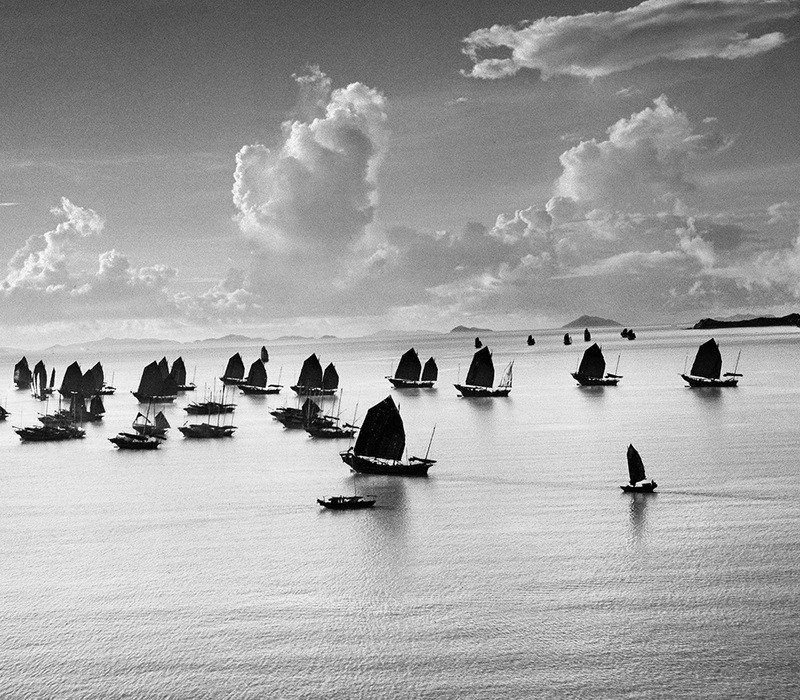 Giunche nel mare della Cina del Sud, Hong Kong (1952),